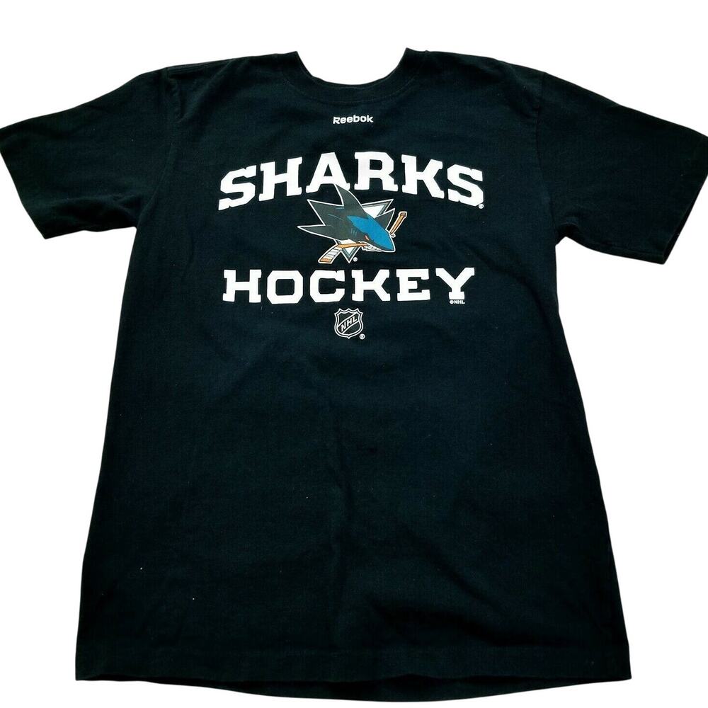 San Jose Sharks Tshirt Boys Large 14-16 Hockey NHL Short Sleeve